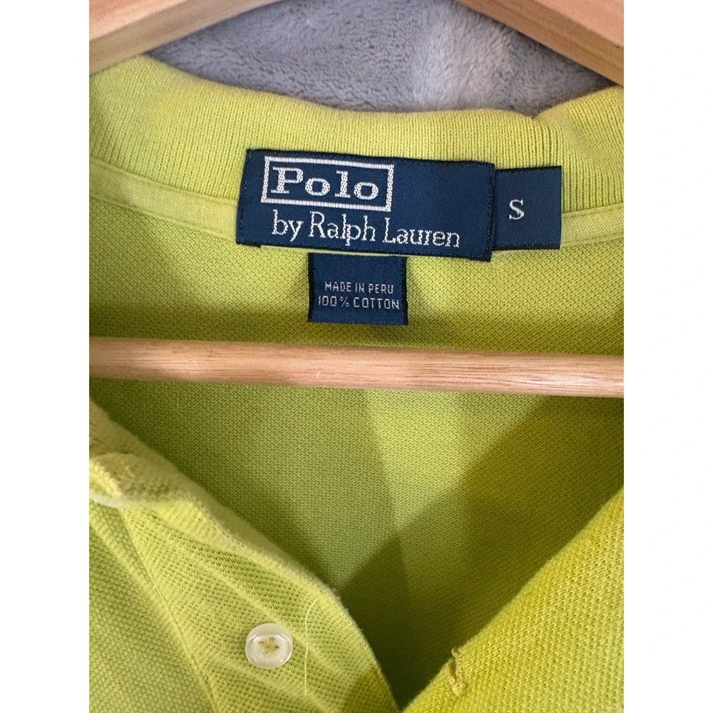Vintage Y2k 2007 Polo Ralph‎ Lauren Lime Green Shirt S Preppy Casual Pony